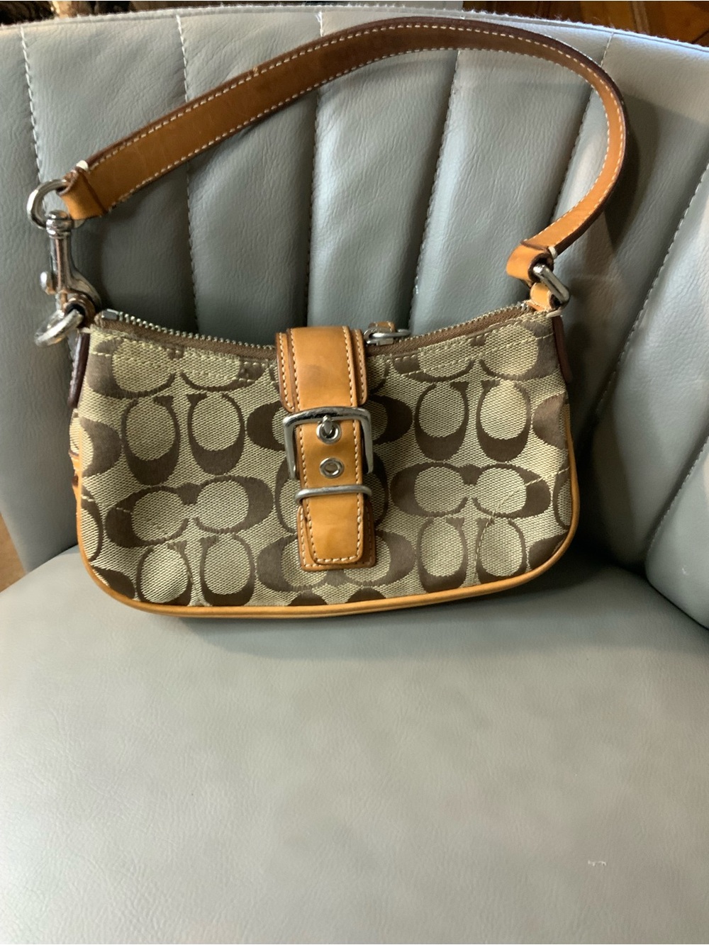 Coach Signature soho mini hobo Shoulder Bag in Brown/Tan